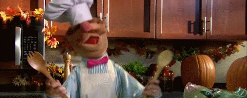 Image result for cooking gif muppet