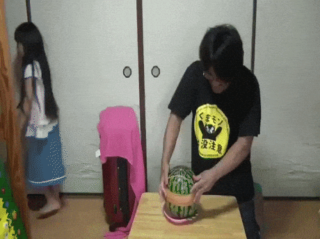 Exploding watermelon in funny gifs