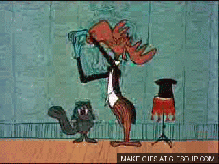Image result for rocky and bullwinkle gifs