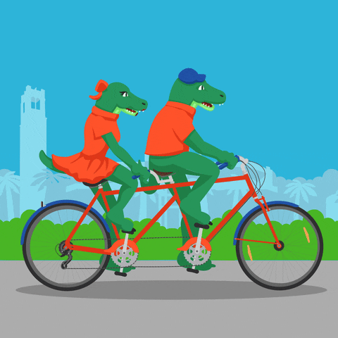 Couple's bike ride in Denmark