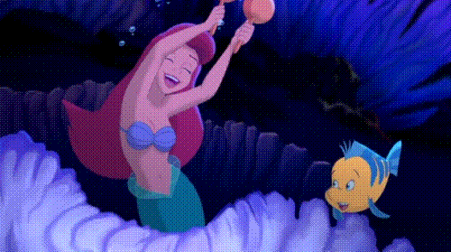  happy excited happy dance ariel the little mermaid GIF