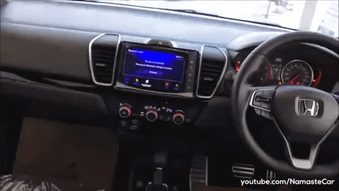 Car dashboard lighting up