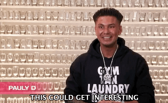 This Could Get Interesting Pauly D GIF by A Double Shot At Love With DJ Pauly D and Vinny - Find & Share on GIPHY