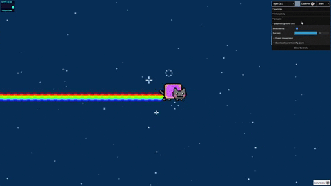 Particles Nyan Cat demo