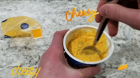 Easy Mac Cheese Mixing