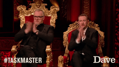 Taskmaster Greg and Alex Clapping