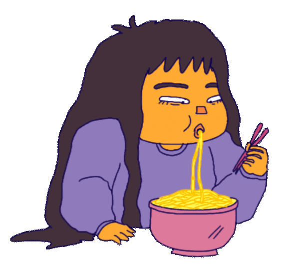 Lunch Eating Sticker by Katharine Kow for iOS & Android GIPHY