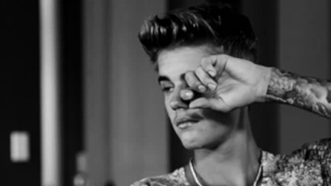 Justin Bieber llorando