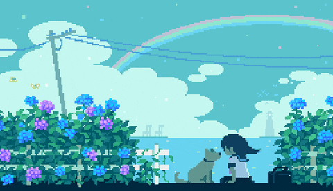 Image result for rainbow flower gif