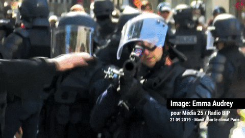 climat paris antifa punched by cop