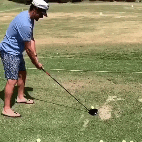 Golfing with friends in funny gifs