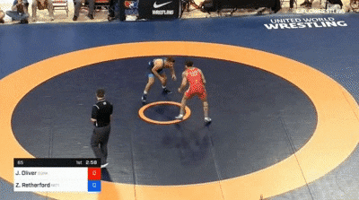 Jordan Oliver sets up a gorgeous double leg on Zain Retherford