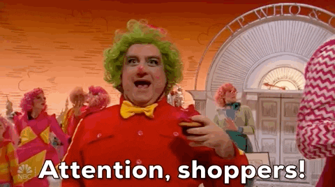 The Grinch Attention Shoppers GIF by NBC