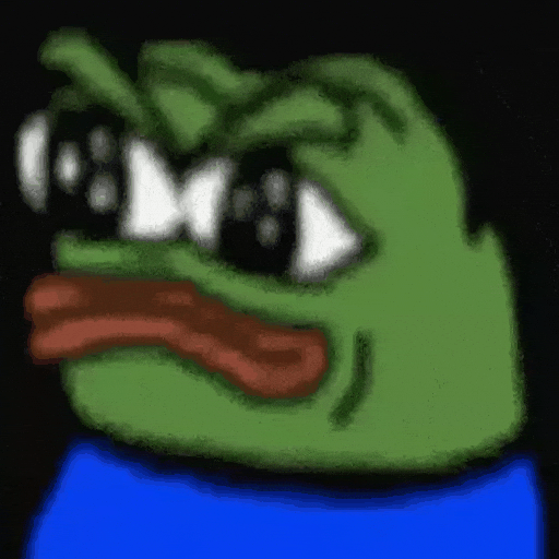 Pepe the Frog turning away.