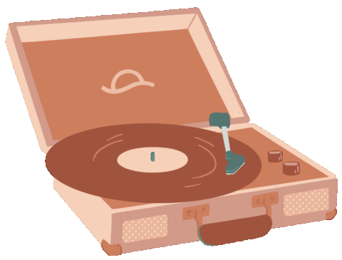 Record Player Vintage Sticker by Betweenseasons for iOS & Android | GIPHY