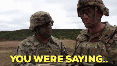 U.S. Army soldier speaking