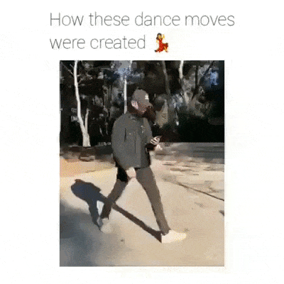 How this dance move is created in funny gifs