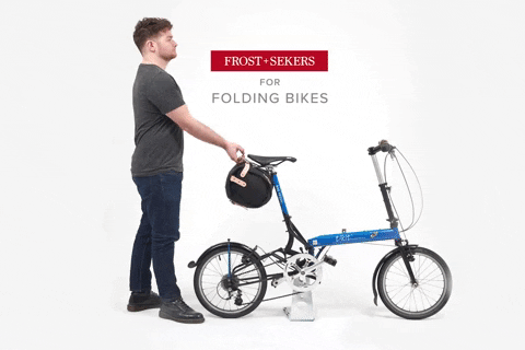Frost and Sekers Otis saddle bag and quick-release micro rack for bikepacking and touring;