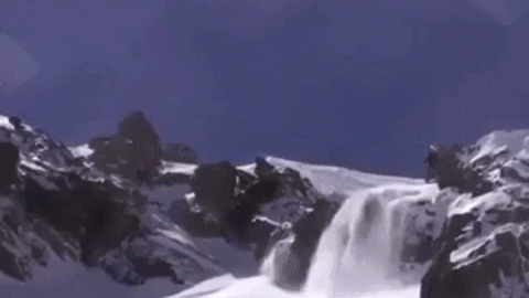 Skier goes down