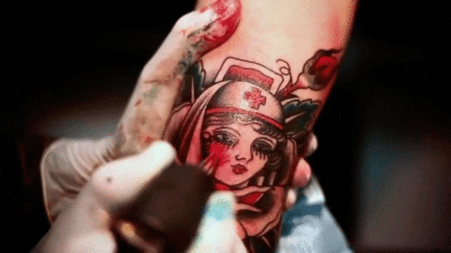 tattoo red nurse tattooing