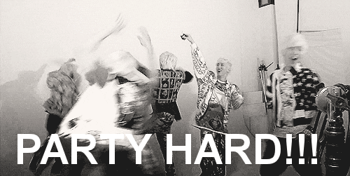 Image result for party hard gif kpop