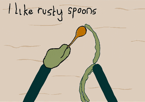 rusty spoons