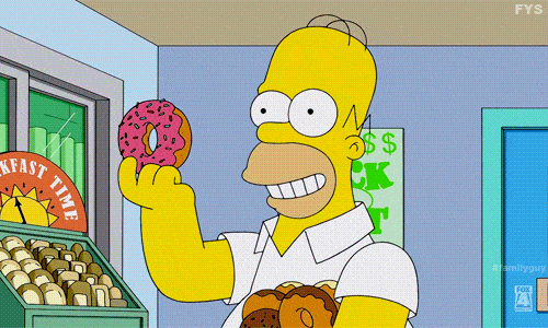 Image result for homer doughnuts gif