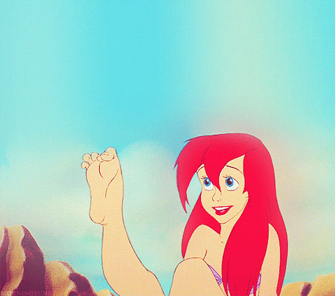Ariel from Little Mermaid Wiggling her toes