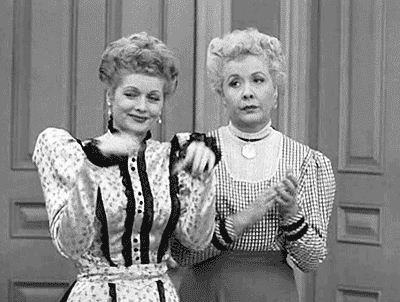 Lucy and Ethel Clapping.
