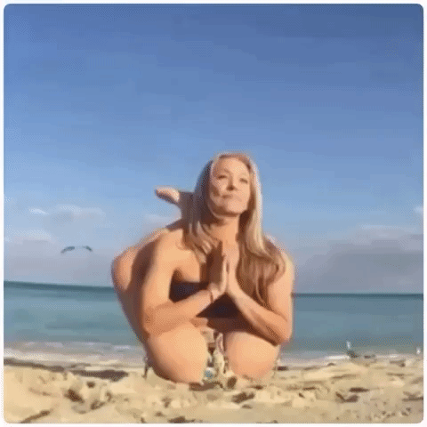 Yoga Fail in funny gifs