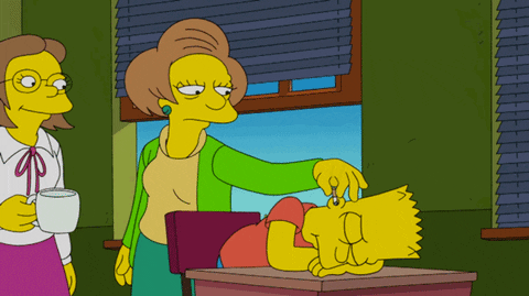 the simpsons bart simpson edna krabappel cigarette cancer