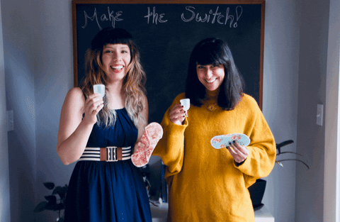 Girls with period and a menstrual cup

Health Sustainability GIF By GladRags

https://media.giphy.com/media/NgeewsyUiIu14HnhYz/giphy.gif