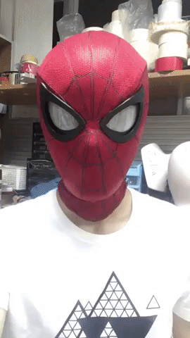 Spiderman Costume head in random gifs