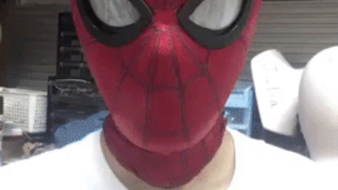 Spiderman Costume head gif