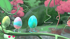  animation colors flowers bunny eggs GIF