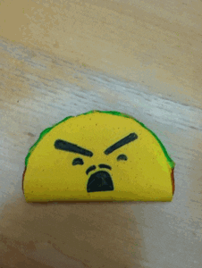 angry taco plush