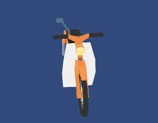 3d spinning motorcycle low poly 3d modelling