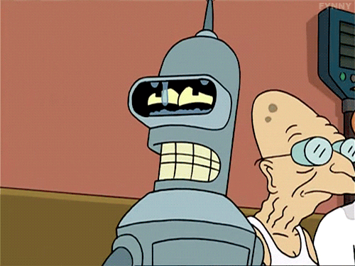 Bender llorando porque nadie cree que tenga sentimientos.- Blog Hola Telcel