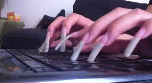 Nails Laptop GIF
