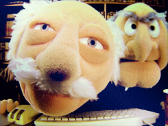 old muppets statler and waldorf internet stare