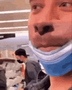Trolling people with custome mask in funny gifs