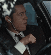 laying down listening to music gif