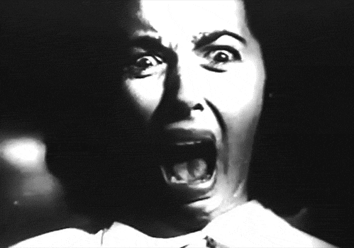 Scared Black And White GIF - Find & Share on GIPHY