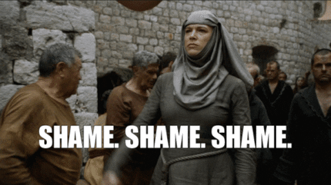 Shame game of thrones