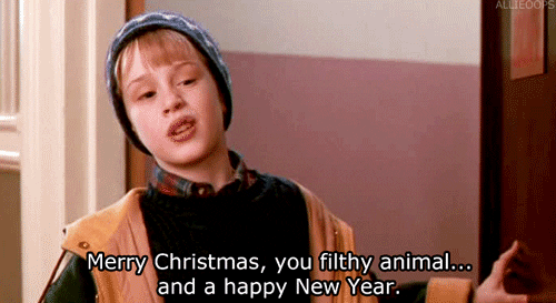 cute christmas new year home alone new years eve