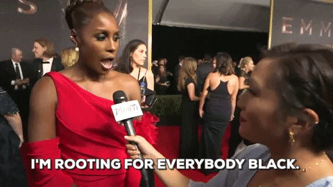 Image result for issa rae rooting for everybody black gif"