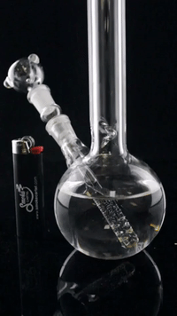 THICK 16" HEAVY Tall Beaker BONG Glass Water Pipe BIG Hookah Bubbler AMBER *USA*