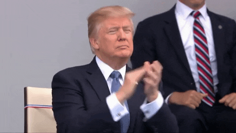Donald Trump Applause GIF by franceinfo - Find & Share on GIPHY