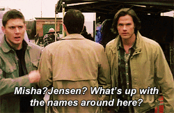 Risultato immagini per supernatural what's up with the name around here gif
