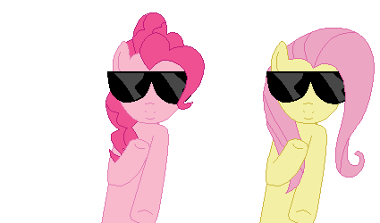cool transparent pony waving collected